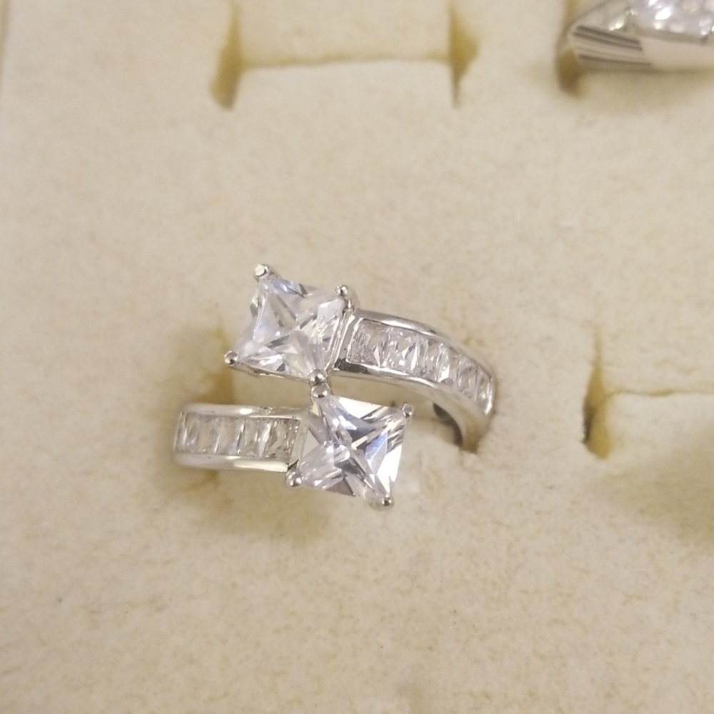 925 Silver CZ Diamond Ring